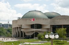 Ottawa, Canada - May 26, 2015: The Canadian Museum of History (formerly the Canadian Museum of Civilization) is a modern building designed by Douglas Cardinal